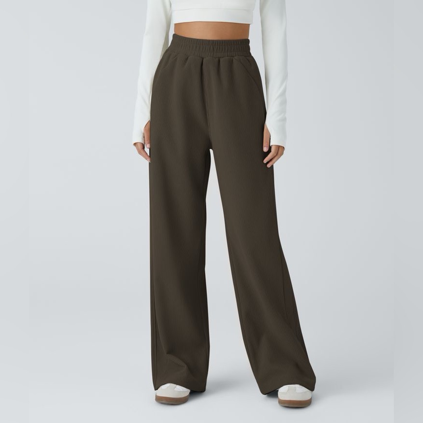 Halara High Waisted Side Pocket Straight Leg Mop Corduroy Casual Pants Nwt